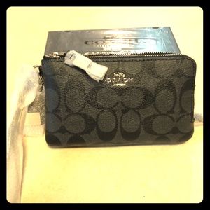 Black coach wallet NWT